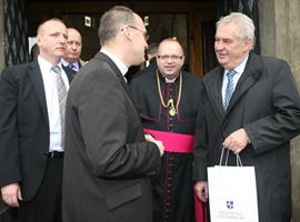 Katedrálu sv. Štěpána navštívil prezident ČR Miloš Zeman